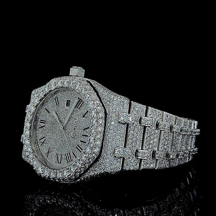 Moissanite AP Watch Left Profile View