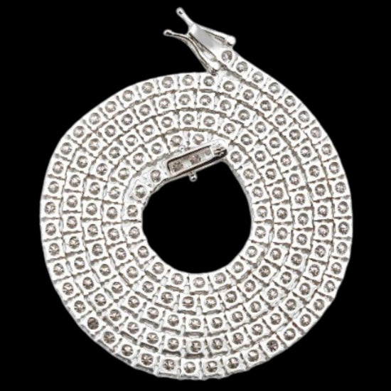 Moissanite Tennis Chain 14K Gold Back View