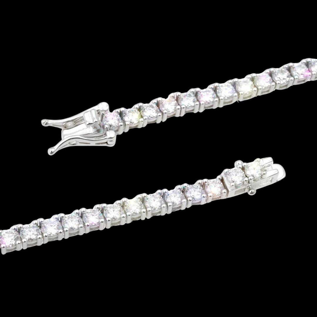 Moissanite Tennis Chain 14K Gold Clasp View