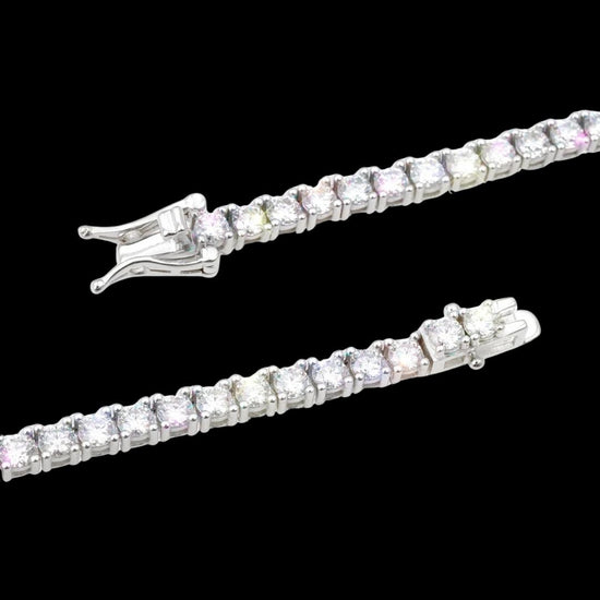 Moissanite Tennis Chain 14K Gold Clasp View