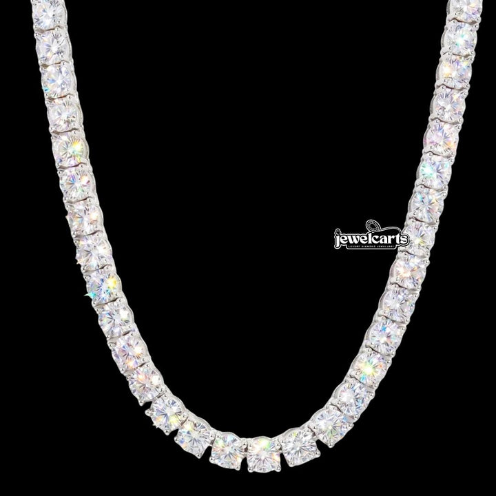 Moissanite Tennis Chain 14K Gold Front View