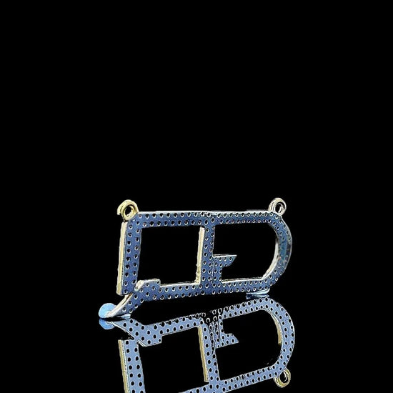 Quest Iced Moissanite Pendant in 925 Sterling Silver Back Side View