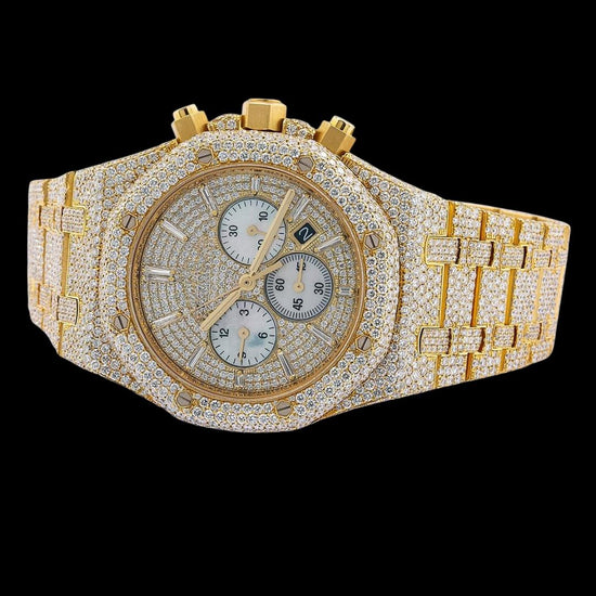 Royal Oak AP Moissanite Watch Close Up Front View
