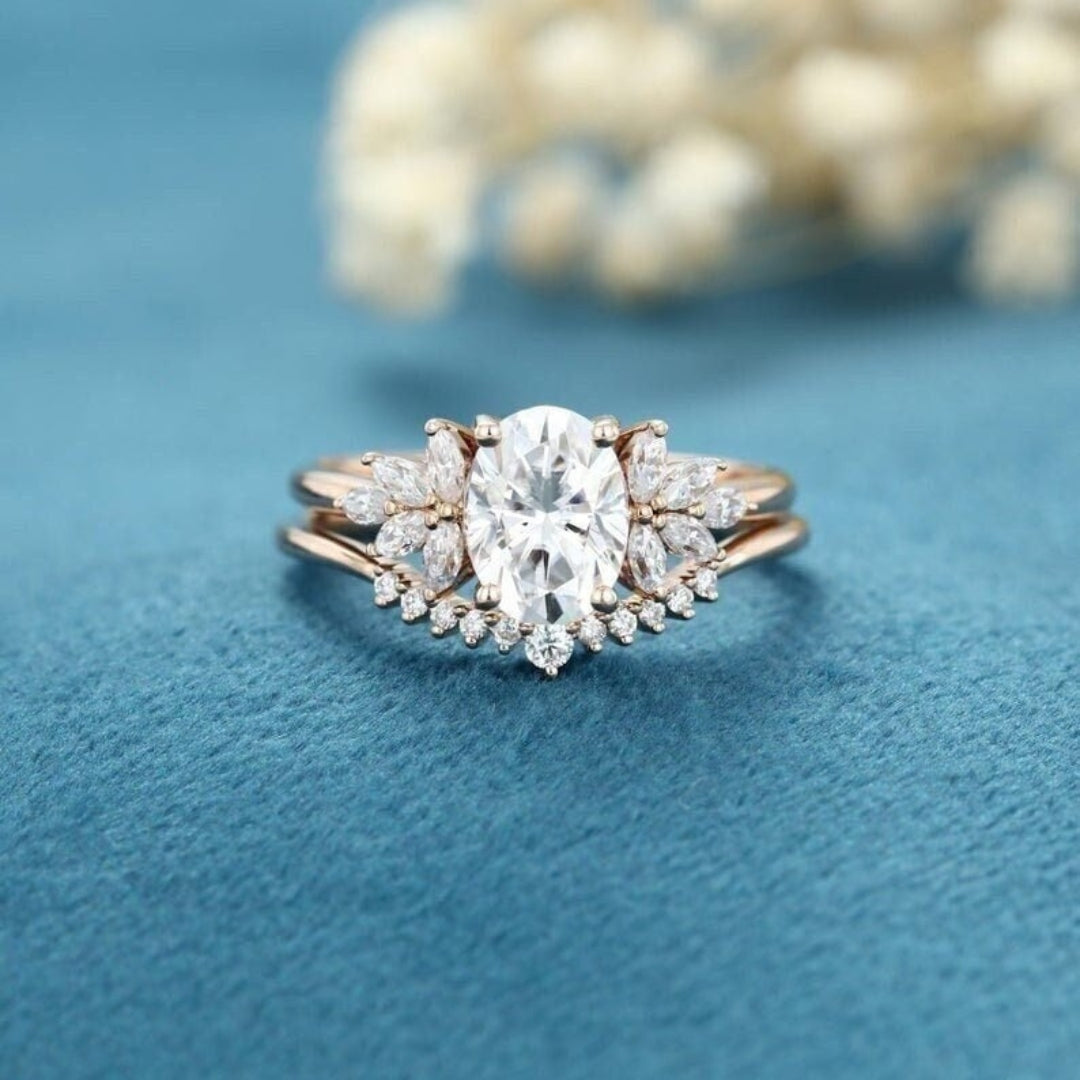 Cherished Spark Oval Cut Diamond Ring for Her