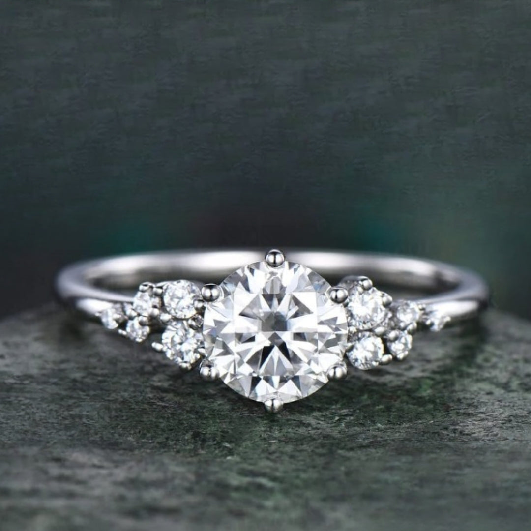 Round Cut 2.03 Ct Simulated Diamond Vintage Ring