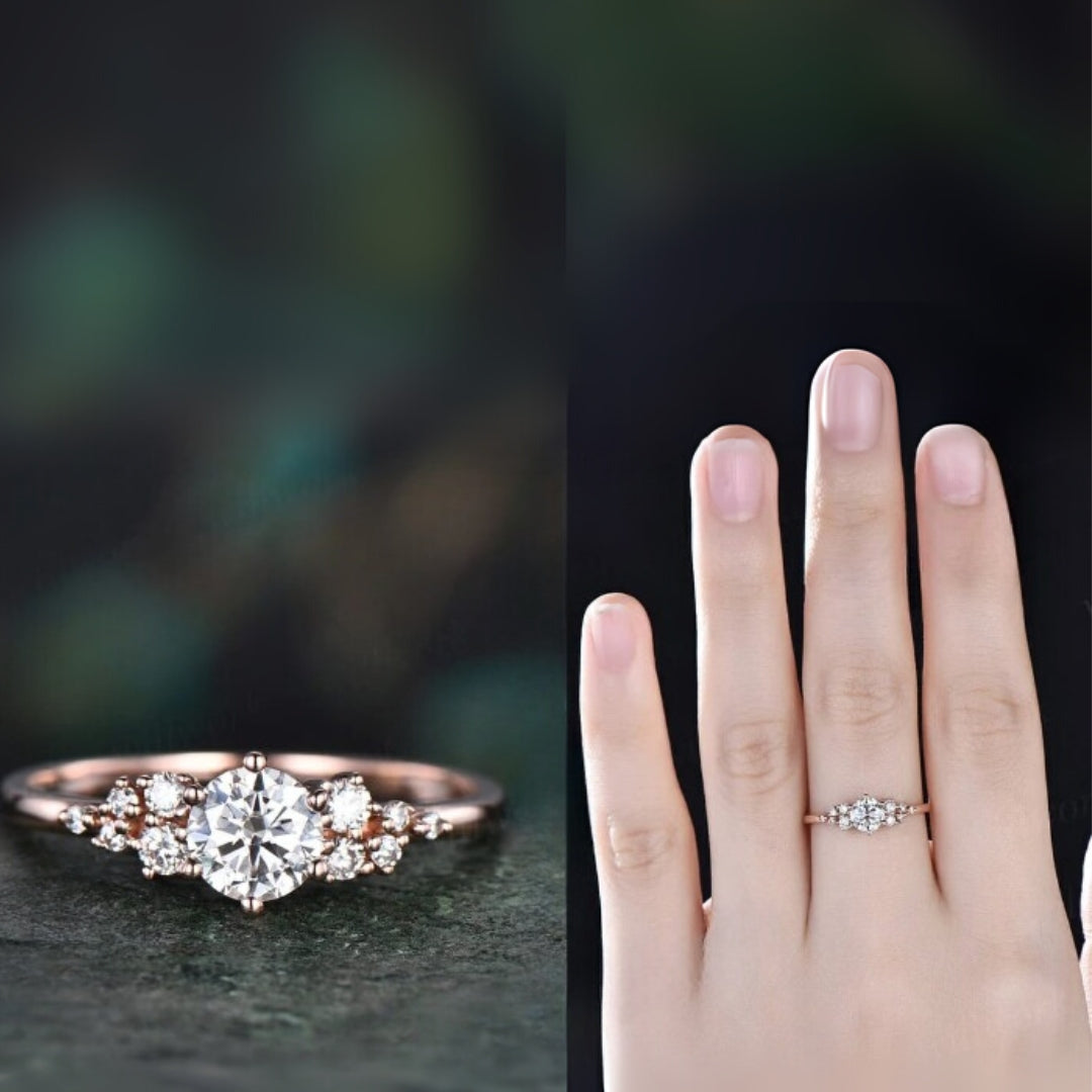 Round Cut 2.03 Ct Simulated Diamond Vintage Ring