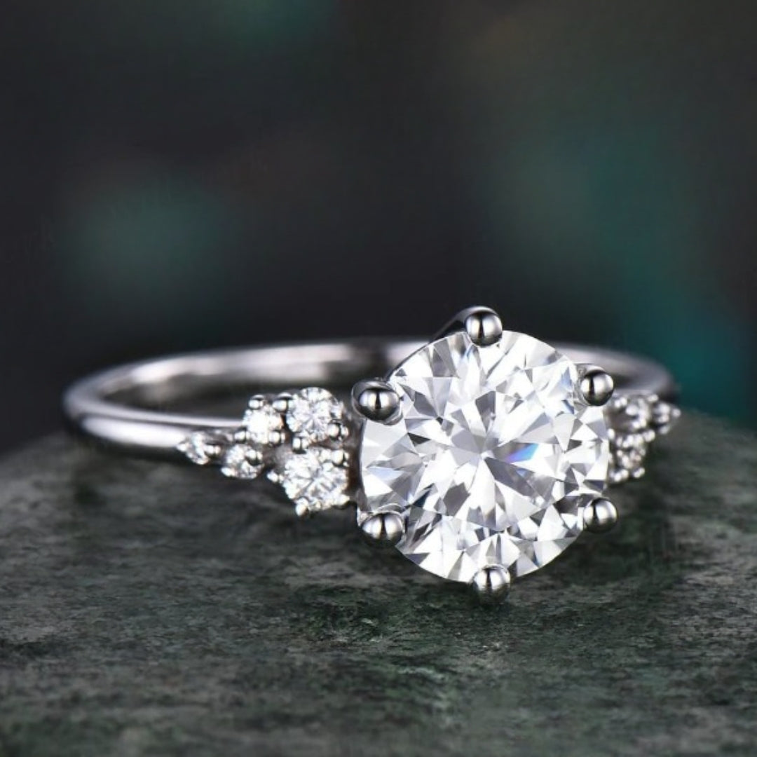 Round Cut 2.03 Ct Simulated Diamond Vintage Ring