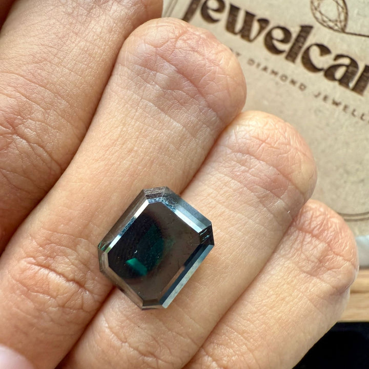 Salt and Pepper 4.11 CT Emerald Shape Loose Diamond
