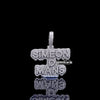 Simeon D-Mans Moissanite Script Pendant in 925 Sterling Silver